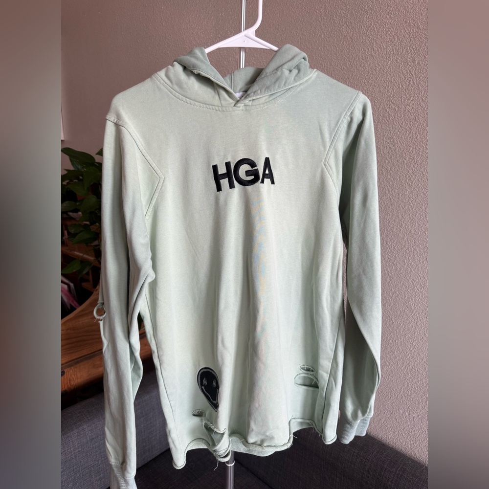 Native supply HGA Men's Crewneck Hoodie in Light Mint size small